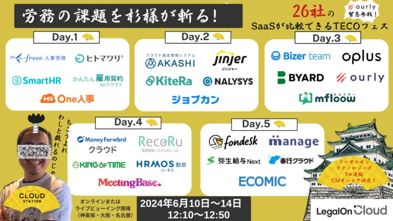 労務の課題を杉様が斬る！！26社のSaaSが比較できるTECOフェス